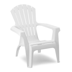 SupaGarden Plastic Stackable Armchair - White - STX-346549 - SOLD-OUT!! 