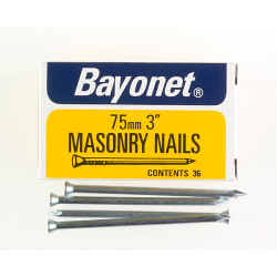 Bayonet Masonry Nails - Zinc Plated (Box Pack) - 75mm - STX-347845 