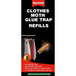 Rentokil Clothes Moth Glue Trap - Twin Pack Refill - STX-347854 