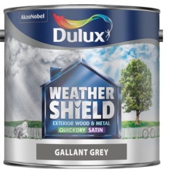 Dulux Weathershield Quick Dry Satin 2.5L - Gallant Grey - STX-347913 