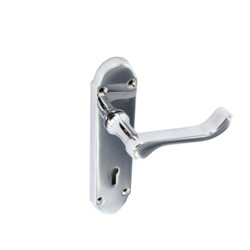 Securit Chrome Shaped Lock Handles (1 Pair) - 170mm - STX-352995 