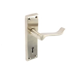 Securit Brushed Nickel Scroll Lock Handles (1 Pair) - 150mm - STX-353050 