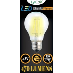 Lyveco ES Clear LED 4 Filament 470 Lumens GLS 2700K - 4 Watt - STX-355243 
