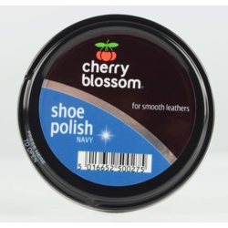 Cherry Blossom Shoe Polish - 50ml Tin Navy - STX-355686 