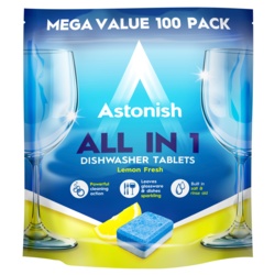 Astonish All In 1 Dishwasher Tablets - 100 Tabs - STX-356245 