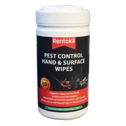 Rentokil Anti- Bac Pest Control Hand & Surface Wipes - Pack 50 - STX-356898 