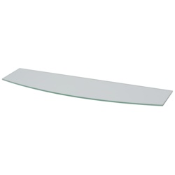 B!organised Bowed Clear Glass Shelf - 80x20 - STX-358376 