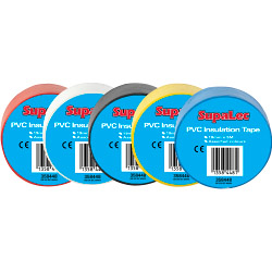 SupaLec PVC Insulation Tapes - Assorted 5 Metre Pack 10 - STX-358448 
