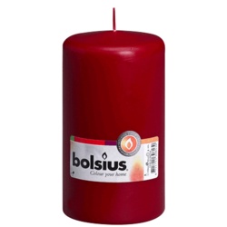 Bolsius Pillar Candle Single - Wine Red - STX-358537 