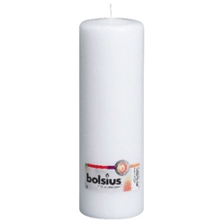 Bolsius Pillar Candle Single - White - STX-358555 