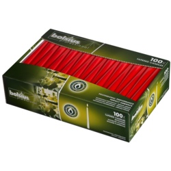 Bolsius Tapered Candles Box 100 - Red - STX-358576 