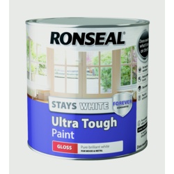 Ronseal Stays White Ultra Tough Paint - White Gloss 2.5L - STX-359219 