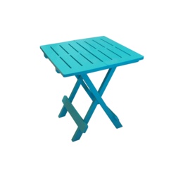 SupaGarden Plastic Folding Camping Table - Turquoise - STX-359266 
