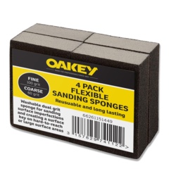 Oakey Black Flexible Sanding Sponges - Fine 100g/Coarse 60g Pack 4 - STX-362009 