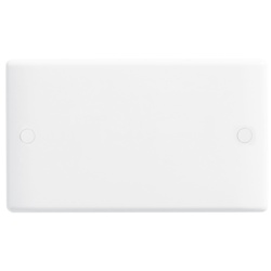 Nexus White Round Edge Blank Plate - 2 Gang - STX-362406 