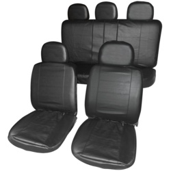 Streetwize Leather Look Headrest Covers - Black - STX-362613 