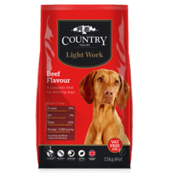 Country Values Lightwork Dog Food 15kg - Beef - STX-363067 