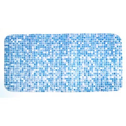 Croydex Blue Mosaic Bath Pillow - Natural Rubber Bath Mats/Blue Mosaic - STX-365395 