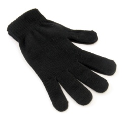 RJM Accessories Mens Thermal Black Magic Gloves - Black - STX-366325 