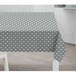 Sabichi PVC Tablecloth - Grey Polka Dot - STX-366881 