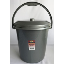 TML Bucket With Lid 10L - Silver - STX-367885 