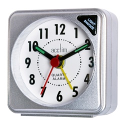 Acctim Ingot Mini Alarm Clock - Silver - STX-367993 