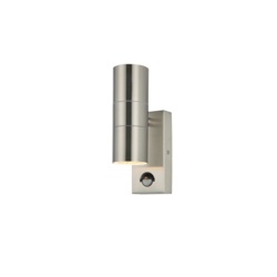 Zink Up Down Outdoor Wall Light With PIR - Stainless Steel - STX-368262 