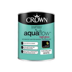 Crown Aquaflow Gloss 750ml - Pure Brilliant White - STX-368529 