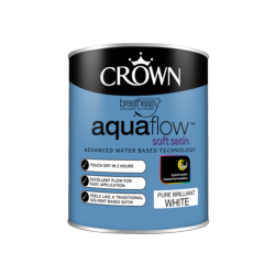 Crown Aquaflow Satin 750ml - Brilliant White - STX-368531 