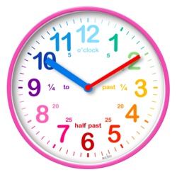 Acctim Wickford Kids Time Teach Clock 20cm - Pink - STX-369621 