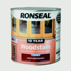 Ronseal 10 Year Woodstain Satin 250ml - Deep Mahogany - STX-370288 