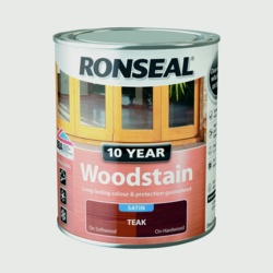 Ronseal 10 Year Woodstain Satin 750ml - Teak - STX-370306 
