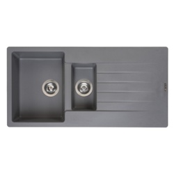 Reginox Harlem 1.5 Bowl Granite Sink - Grey - 1000 x 500mm - STX-370525 