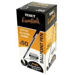 Texet Ball Point Pens Pack 50 - Black - STX-371014 