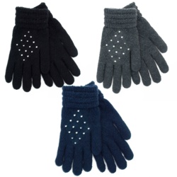 RJM Ladies Gloves With Diamantes - STX-373039 
