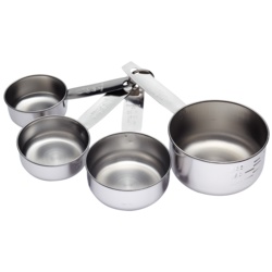 KitchenCraft Stainless Steel Measuring Cup Set - 4 Piece - STX-373569 