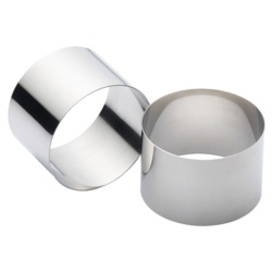 KitchenCraft Deep Large Stainless Steel Cooking Rings - Pack 2 - 9 x 6cm - STX-373655 