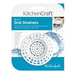 KitchenCraft Plastic Sink Strainer - 7cm 2 Piece - STX-373660 