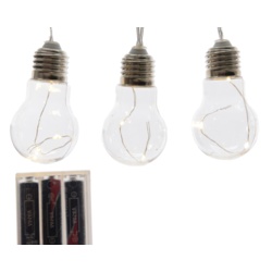 Lumineo LED Lightbulb String Light - 24 Lights - 175cm - Warm White - STX-373705 