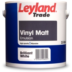 Leyland Trade Vinyl Matt 2.5L - Brilliant White - STX-374071 