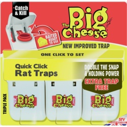 The Big Cheese Quick Click Rat Traps - 3 Pack - STX-374335 