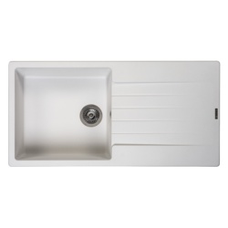 Reginox Harlem Single Bowl Granite Sink - White - 1000 x 500mm - STX-374627 