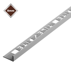 Tile Rite 8mm L Profile PVC Tile Trim - Grey - STX-376051 