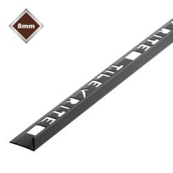 Tile Rite 8mm L Profile PVC Tile Trim - Black - STX-376054 