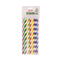 Castleview Multi Colour Striped Paper Straws - Pack 25 - STX-376267 