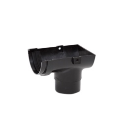 Polypipe Mini H/R Gutter Stop End 75mm - Black - STX-376411 