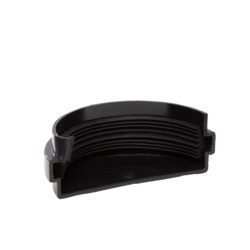 Polypipe Mini H/R Gutter Stop End EXT 75mm - Black - STX-376412 