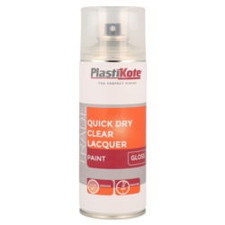 PlastiKote Quick Dry Clear Lacquer 400ml - Gloss - STX-376437 