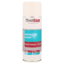 PlastiKote Radiator Spray Paint - 400ml White Satin - STX-376450 