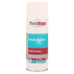 PlastiKote Stain Block Spray 400ml - White - STX-376452 